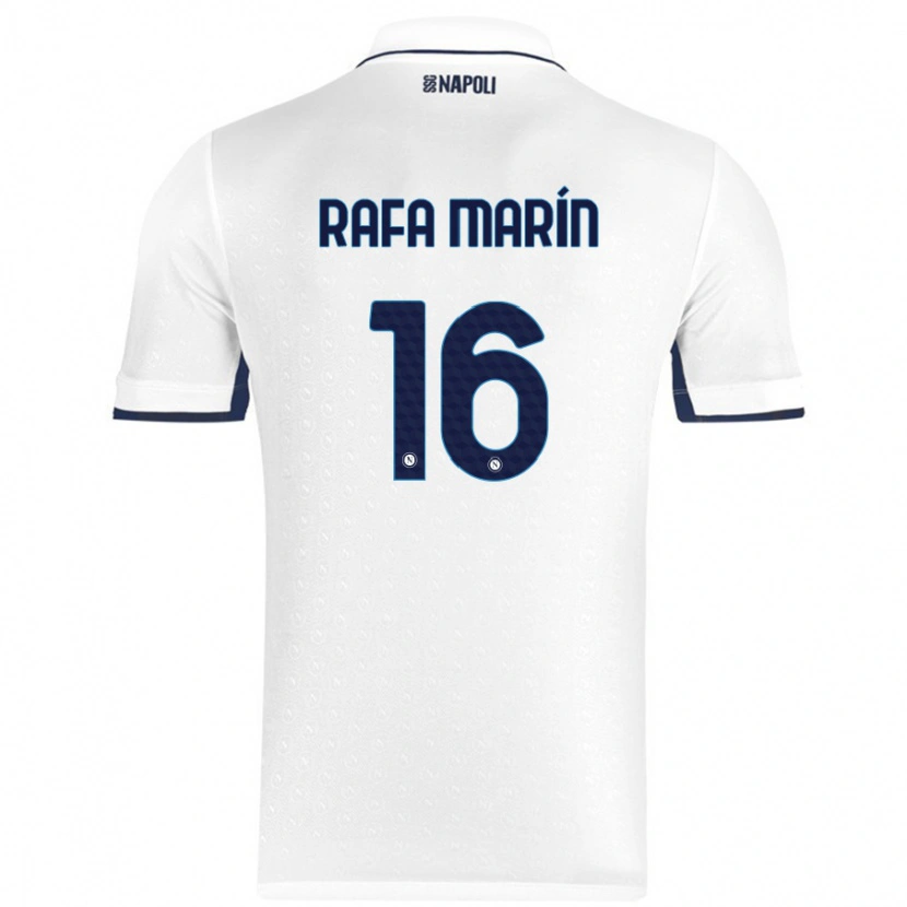 Danxen Kid Rafa Marín #16 White Royal Blue Away Jersey 2024/25 T-Shirt