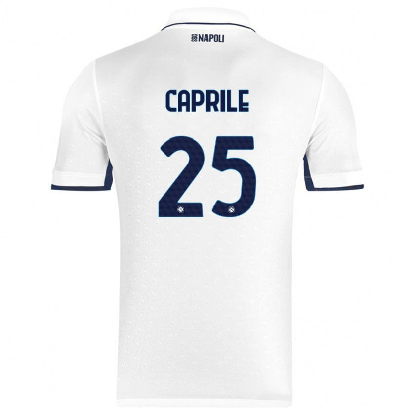 Danxen Kid Elia Caprile #25 White Royal Blue Away Jersey 2024/25 T-Shirt