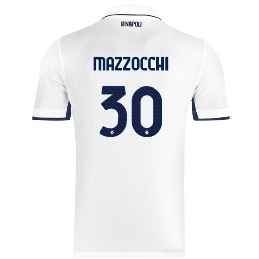 Danxen Kid Pasquale Mazzocchi #30 White Royal Blue Away Jersey 2024/25 T-Shirt