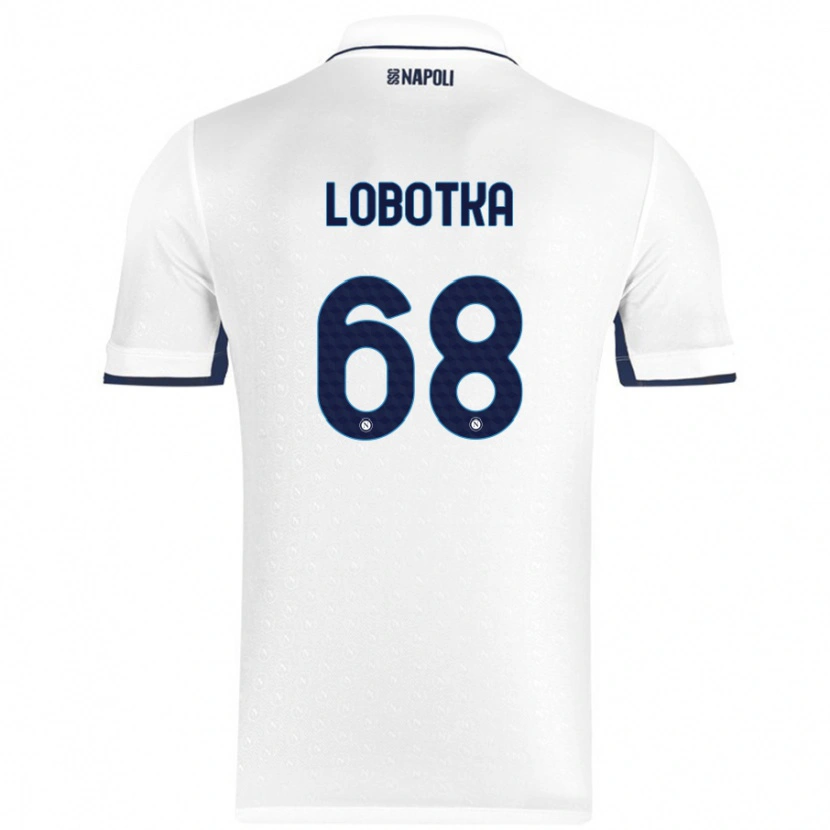 Danxen Kid Stanislav Lobotka #68 White Royal Blue Away Jersey 2024/25 T-Shirt