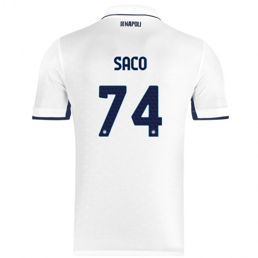 Danxen Kid Coli Saco #74 White Royal Blue Away Jersey 2024/25 T-Shirt