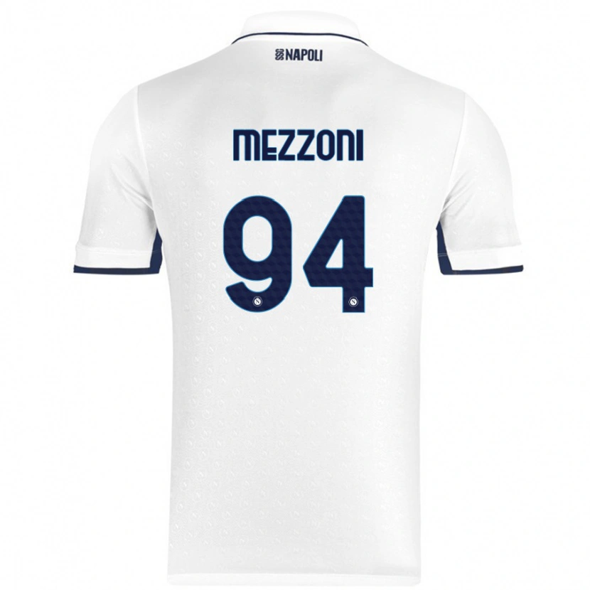 Danxen Kid Francesco Mezzoni #94 White Royal Blue Away Jersey 2024/25 T-Shirt