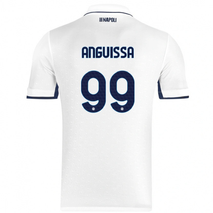 Danxen Kid Frank Anguissa #99 White Royal Blue Away Jersey 2024/25 T-Shirt