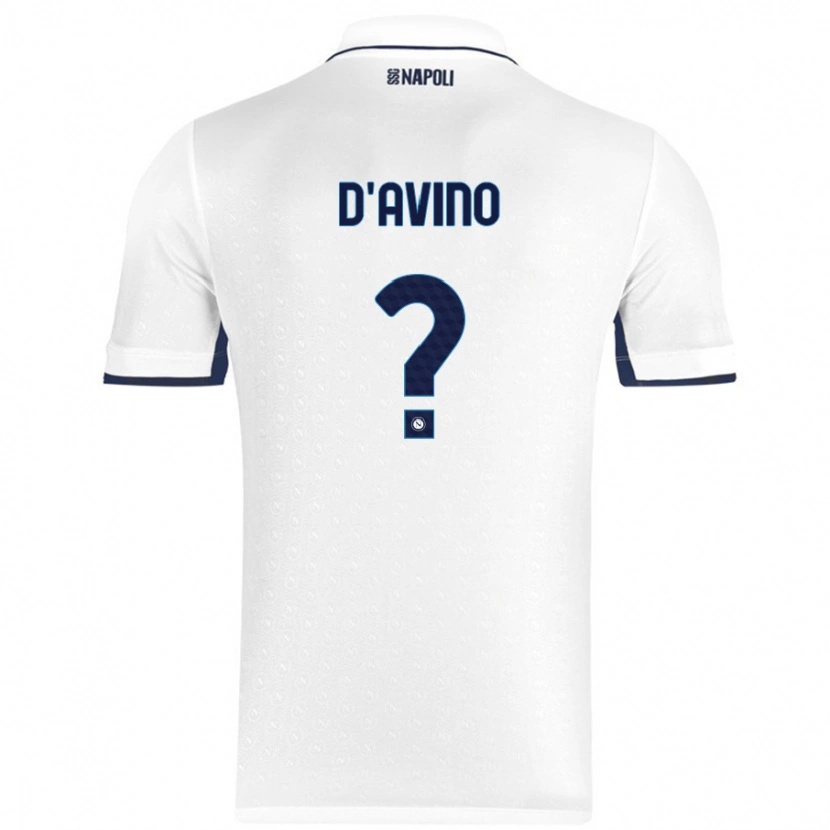 Danxen Kid Luigi D'avino #0 White Royal Blue Away Jersey 2024/25 T-Shirt