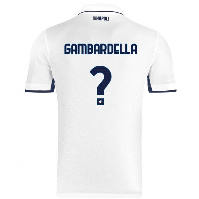 Danxen Kid Vittorio Gambardella #0 White Royal Blue Away Jersey 2024/25 T-Shirt