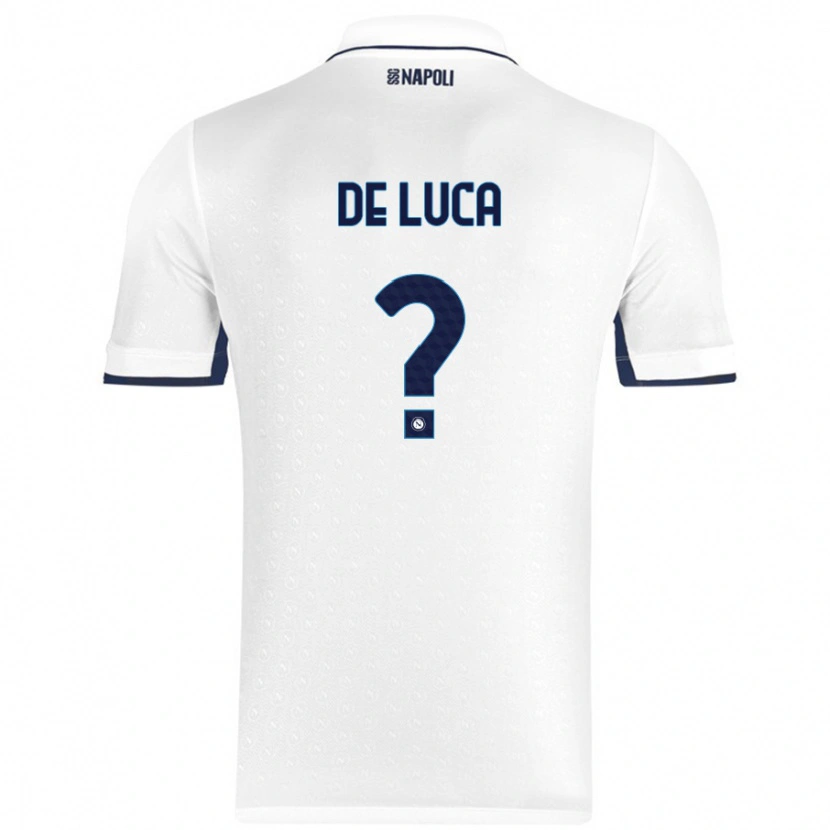 Danxen Kid Alfonso De Luca #0 White Royal Blue Away Jersey 2024/25 T-Shirt