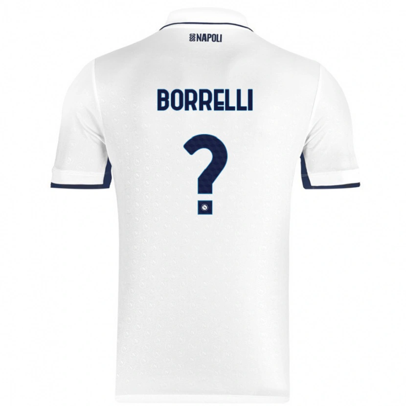 Danxen Kid Ciro Borrelli #0 White Royal Blue Away Jersey 2024/25 T-Shirt