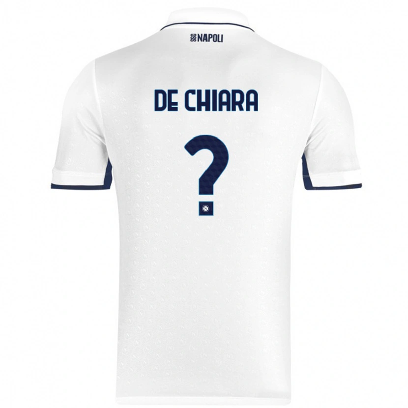 Danxen Kid Emmanuele De Chiara #0 White Royal Blue Away Jersey 2024/25 T-Shirt