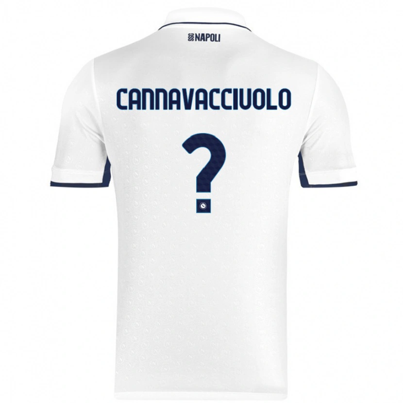 Danxen Kid Luigi Pio Cannavacciuolo #0 White Royal Blue Away Jersey 2024/25 T-Shirt