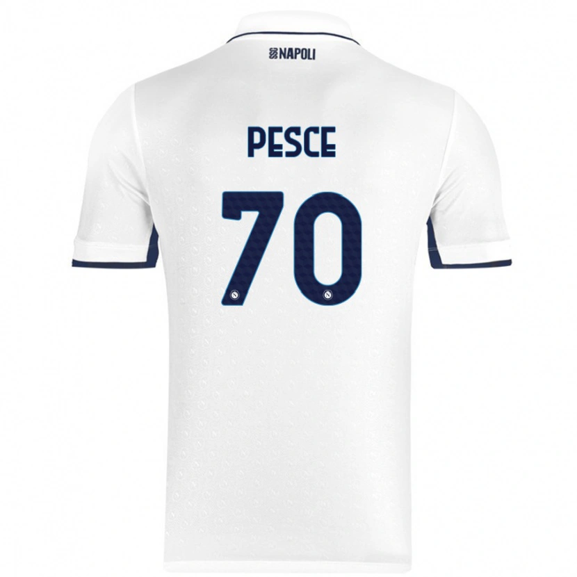 Danxen Kid Antonio Pesce #70 White Royal Blue Away Jersey 2024/25 T-Shirt