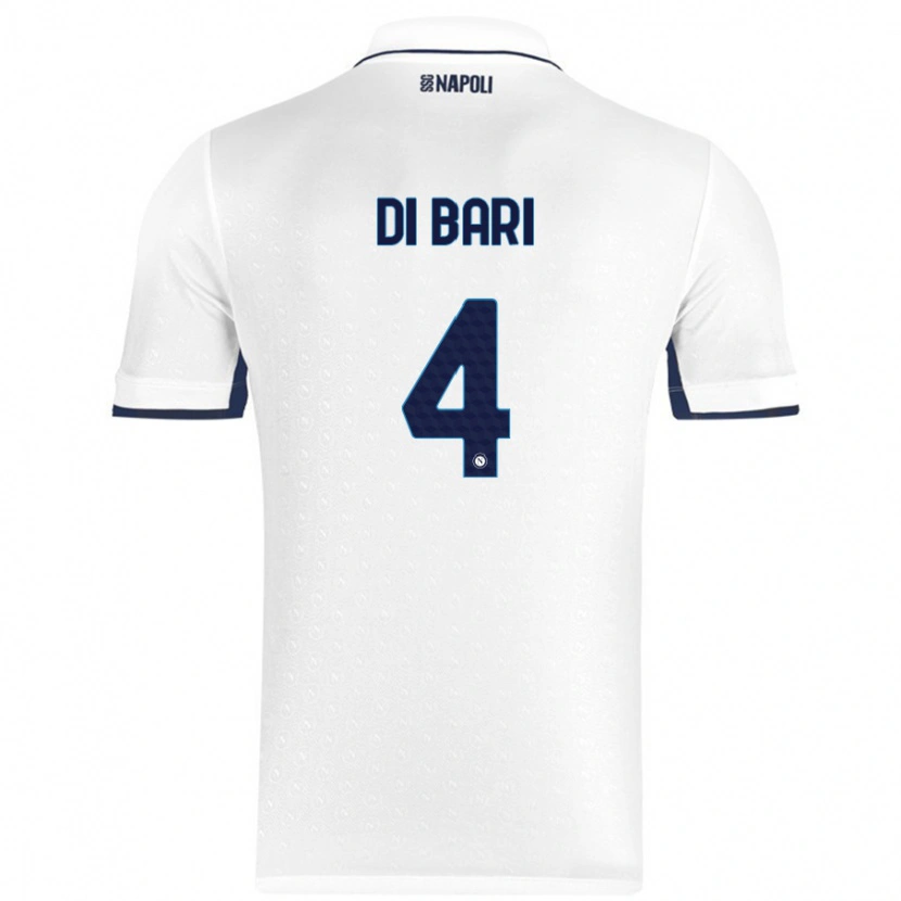 Danxen Kid Martina Di Bari #4 White Royal Blue Away Jersey 2024/25 T-Shirt