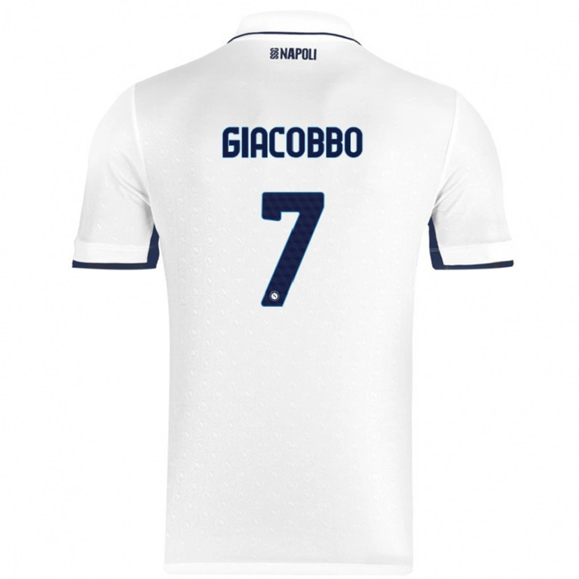 Danxen Kid Giulia Giacobbo #7 White Royal Blue Away Jersey 2024/25 T-Shirt