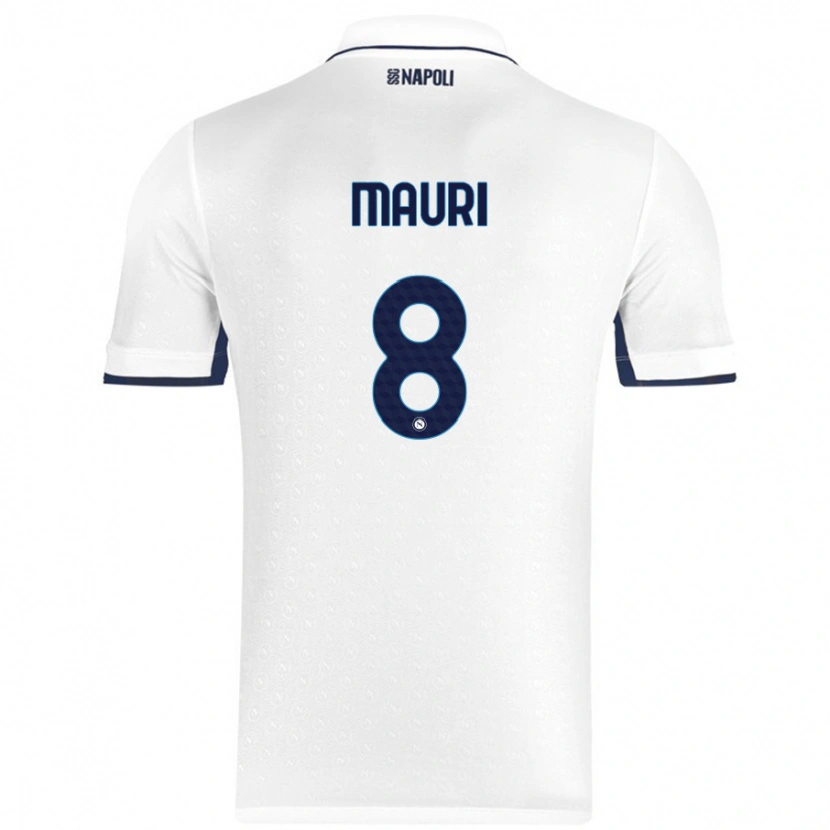 Danxen Kid Claudia Mauri #8 White Royal Blue Away Jersey 2024/25 T-Shirt