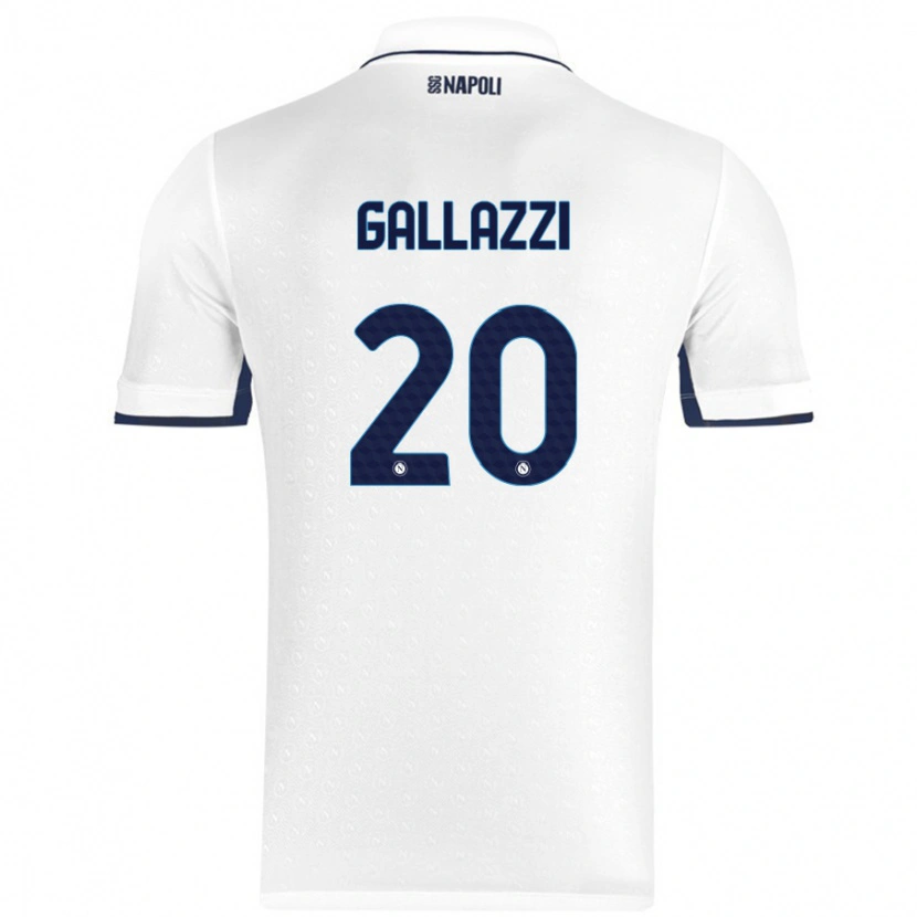 Danxen Kid Valentina Gallazzi #20 White Royal Blue Away Jersey 2024/25 T-Shirt