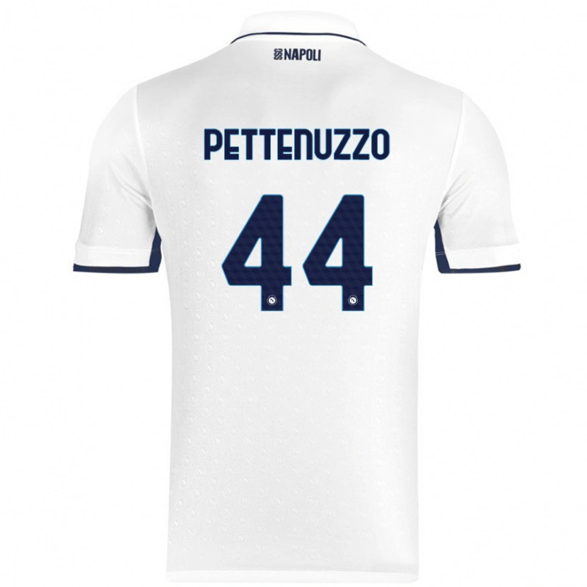 Danxen Kid Tecla Pettenuzzo #44 White Royal Blue Away Jersey 2024/25 T-Shirt