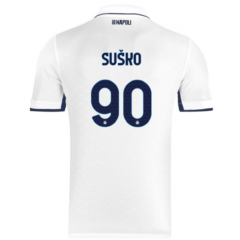 Danxen Kid Daniel Suško #90 White Royal Blue Away Jersey 2024/25 T-Shirt