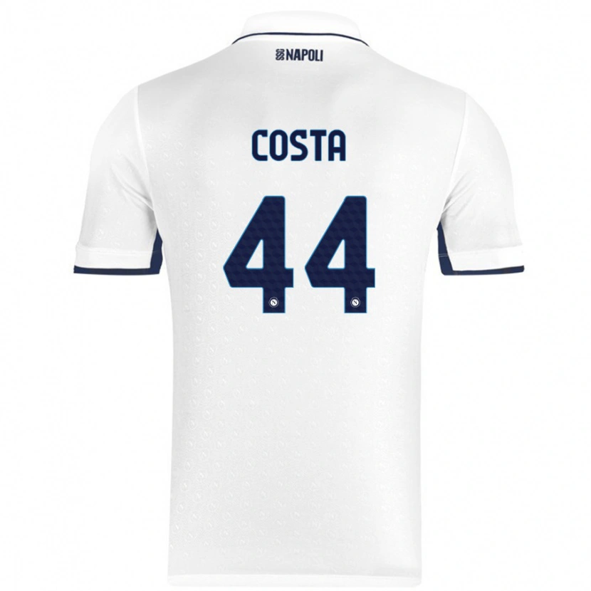 Danxen Kid Filippo Costa #44 White Royal Blue Away Jersey 2024/25 T-Shirt