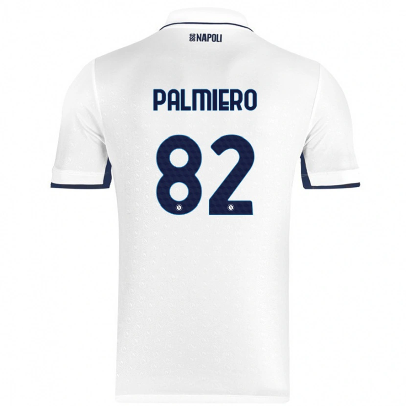 Danxen Kid Luca Palmiero #82 White Royal Blue Away Jersey 2024/25 T-Shirt