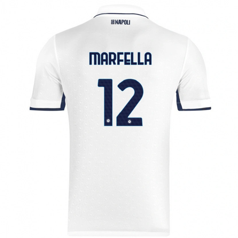 Danxen Kid Davide Marfella #12 White Royal Blue Away Jersey 2024/25 T-Shirt