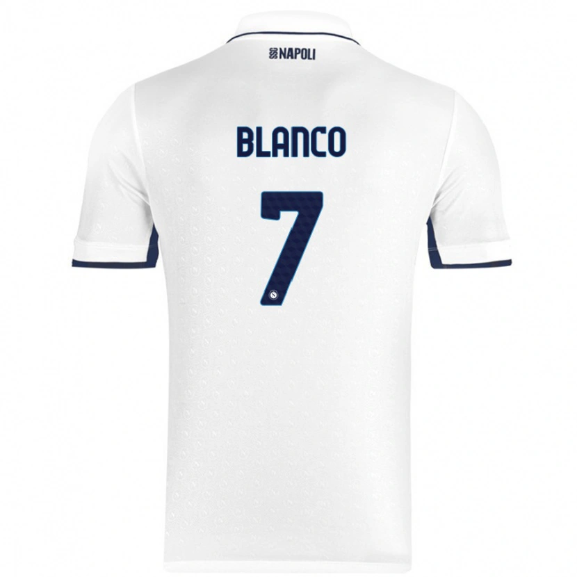 Danxen Kid Gimena Blanco #7 White Royal Blue Away Jersey 2024/25 T-Shirt