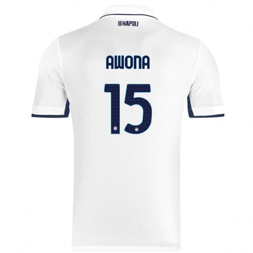 Danxen Kid Aurelle Awona #15 White Royal Blue Away Jersey 2024/25 T-Shirt