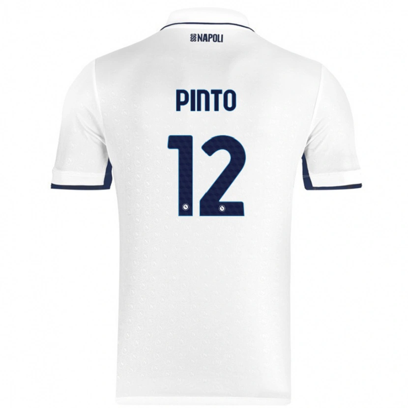 Danxen Kid Ciro Pinto #12 White Royal Blue Away Jersey 2024/25 T-Shirt