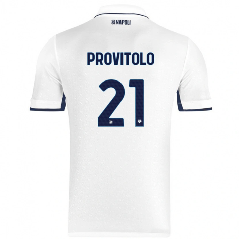 Danxen Kid Vincenzo Provitolo #21 White Royal Blue Away Jersey 2024/25 T-Shirt