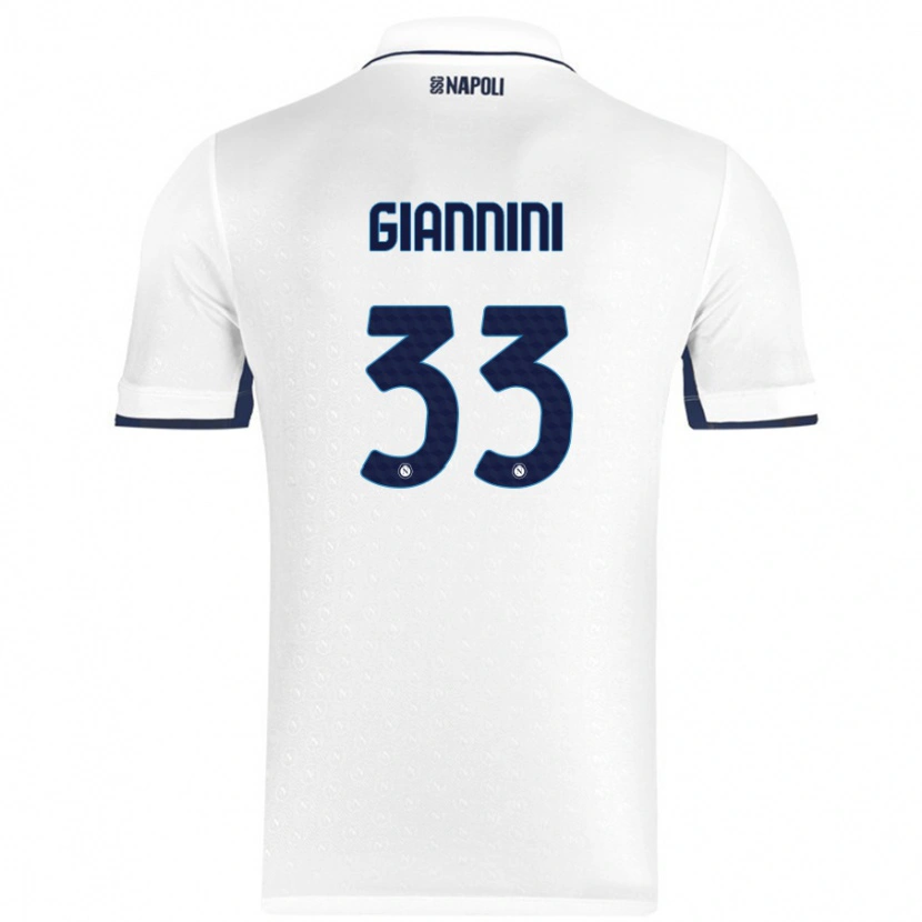 Danxen Kid Enrico Giannini #33 White Royal Blue Away Jersey 2024/25 T-Shirt