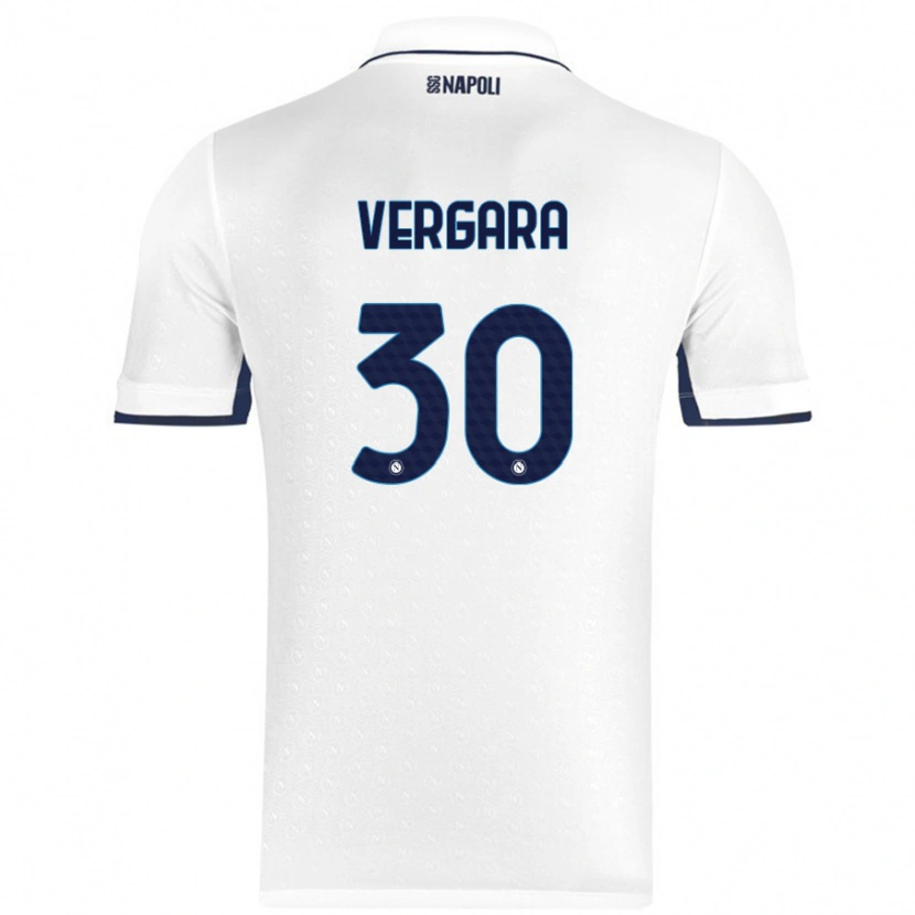 Danxen Kid Antonio Vergara #30 White Royal Blue Away Jersey 2024/25 T-Shirt