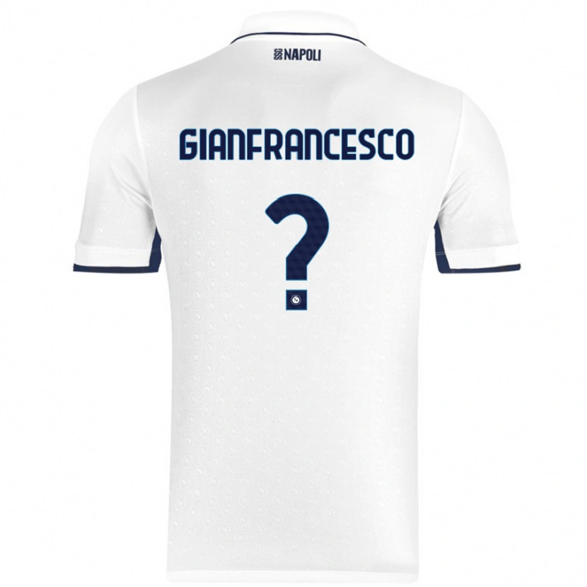 Danxen Kid Sergio Gianfrancesco #0 White Royal Blue Away Jersey 2024/25 T-Shirt