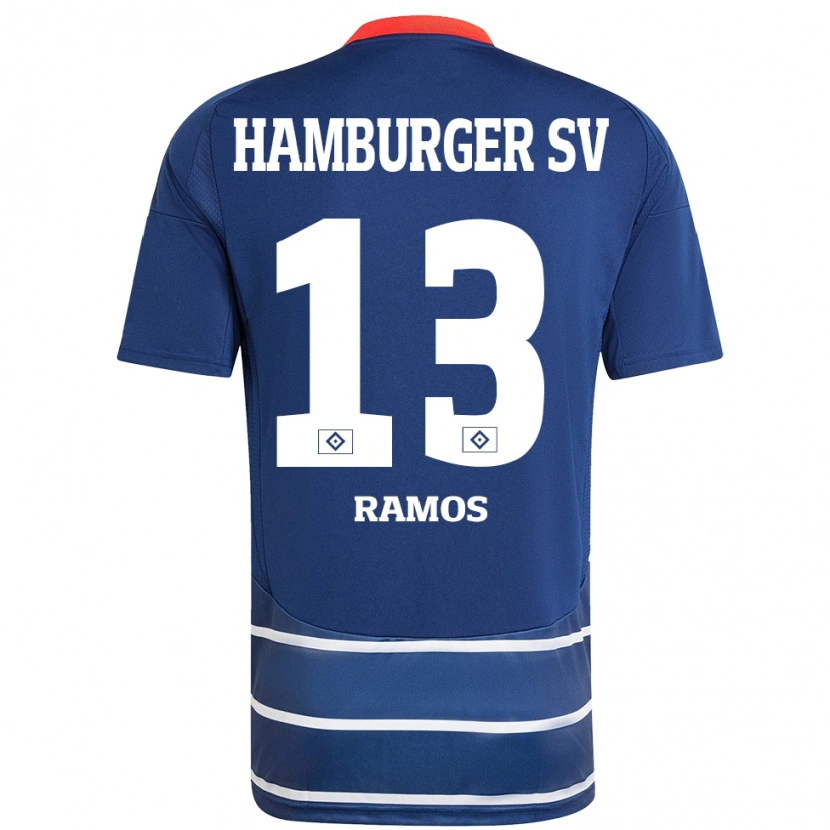 Danxen Kid Guilherme Ramos #13 Dark Blue Away Jersey 2024/25 T-Shirt