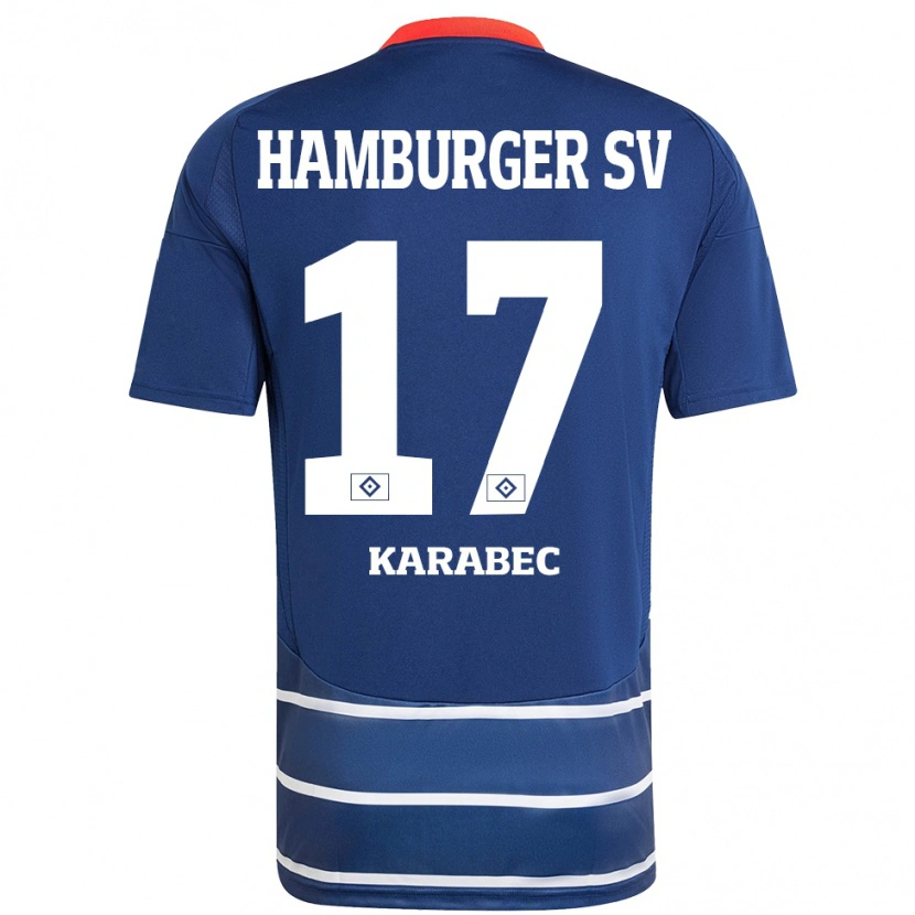 Danxen Kid Adam Karabec #17 Dark Blue Away Jersey 2024/25 T-Shirt