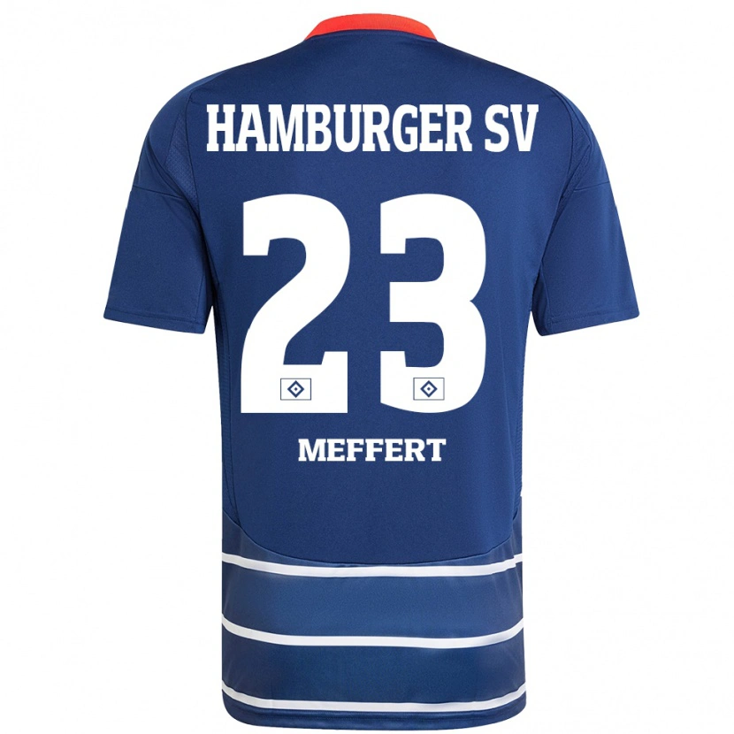 Danxen Kid Jonas Meffert #23 Dark Blue Away Jersey 2024/25 T-Shirt