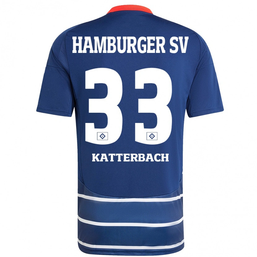 Danxen Kid Noah Katterbach #33 Dark Blue Away Jersey 2024/25 T-Shirt