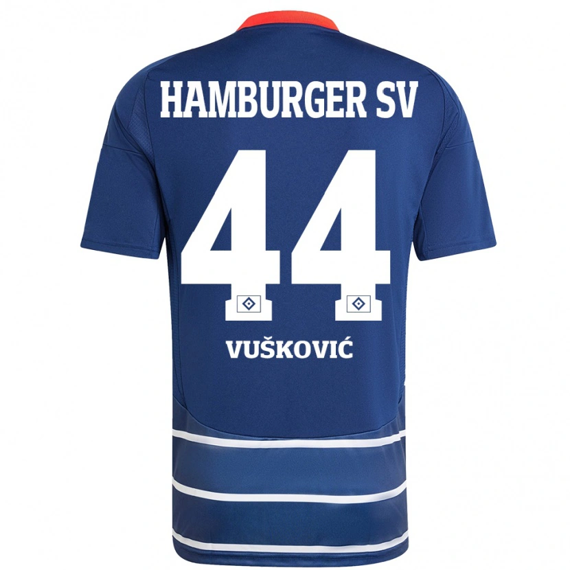 Danxen Kid Mario Vuskovic #44 Dark Blue Away Jersey 2024/25 T-Shirt