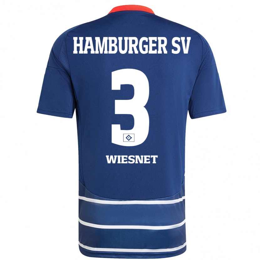 Danxen Kid Melvin Wiesnet #3 Dark Blue Away Jersey 2024/25 T-Shirt