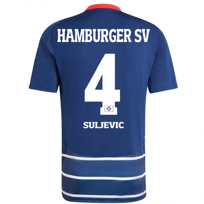 Danxen Kid Almin Suljevic #4 Dark Blue Away Jersey 2024/25 T-Shirt