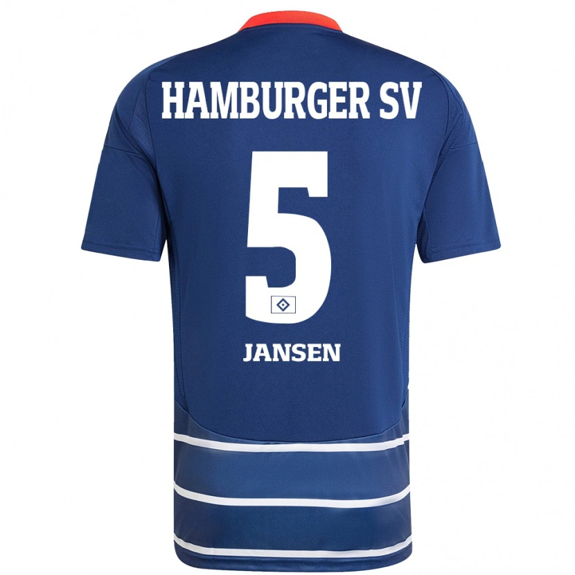 Danxen Kid Marcell Jansen #5 Dark Blue Away Jersey 2024/25 T-Shirt