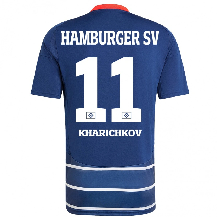 Danxen Kid Valentyn Kharichkov #11 Dark Blue Away Jersey 2024/25 T-Shirt