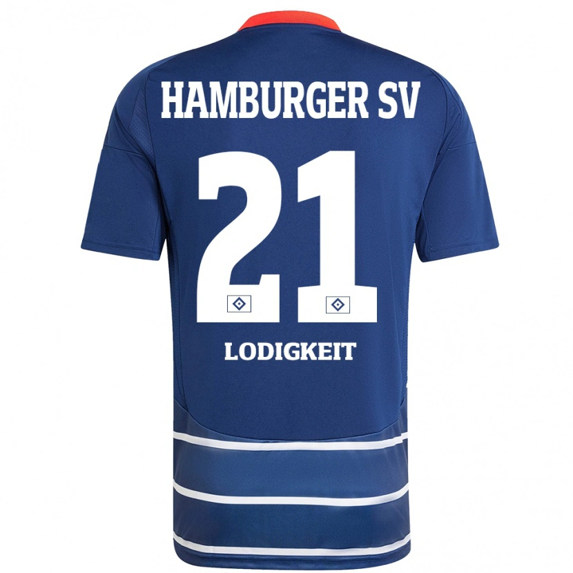 Danxen Kid Luis Lodigkeit #21 Dark Blue Away Jersey 2024/25 T-Shirt