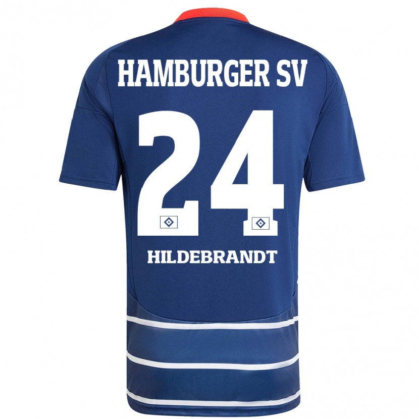 Danxen Kid Tjark Hildebrandt #24 Dark Blue Away Jersey 2024/25 T-Shirt