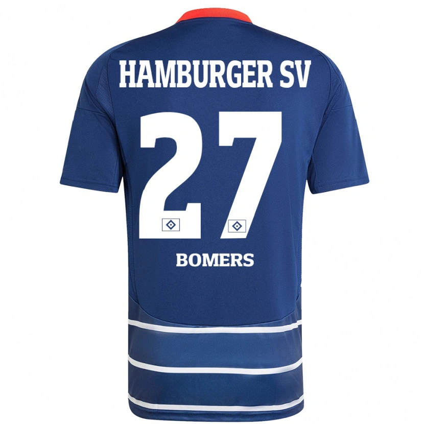 Danxen Kid Henrik Bomers #27 Dark Blue Away Jersey 2024/25 T-Shirt