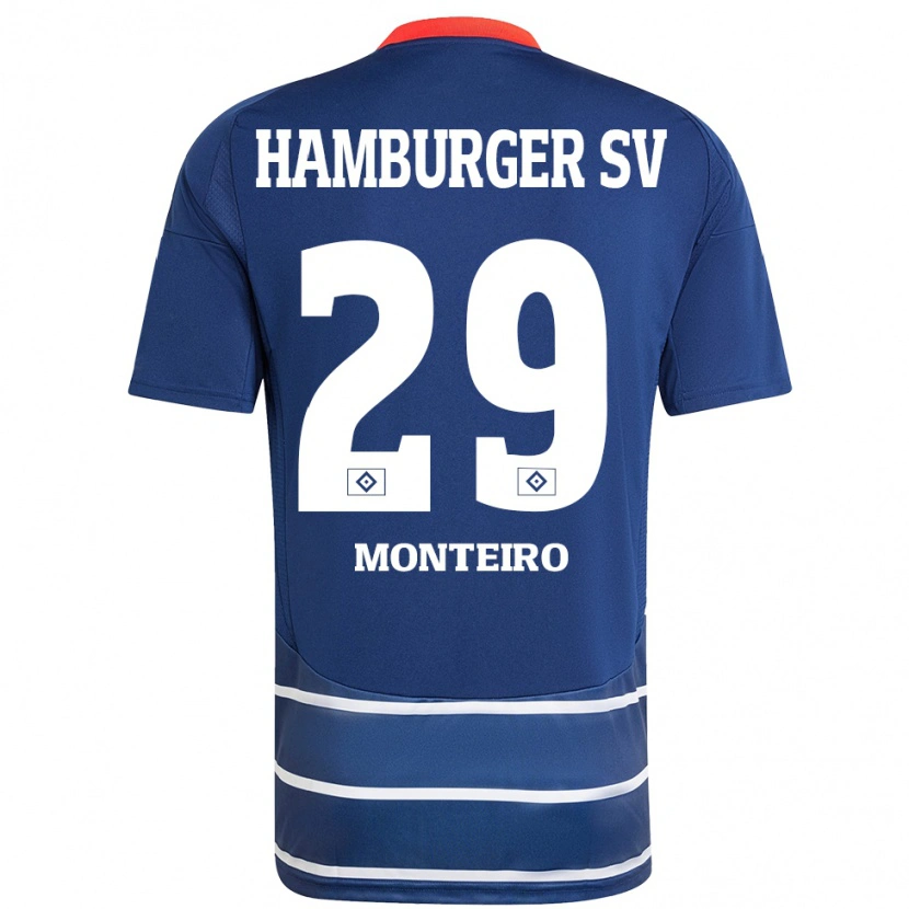 Danxen Kid Alfa Monteiro #29 Dark Blue Away Jersey 2024/25 T-Shirt