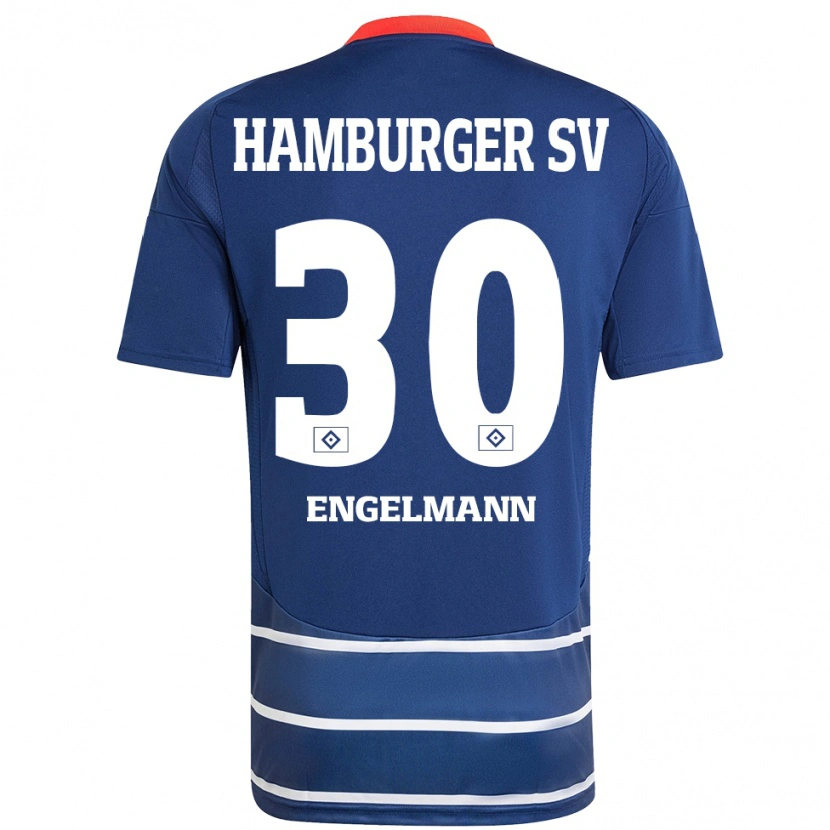 Danxen Kid Timon Engelmann #30 Dark Blue Away Jersey 2024/25 T-Shirt