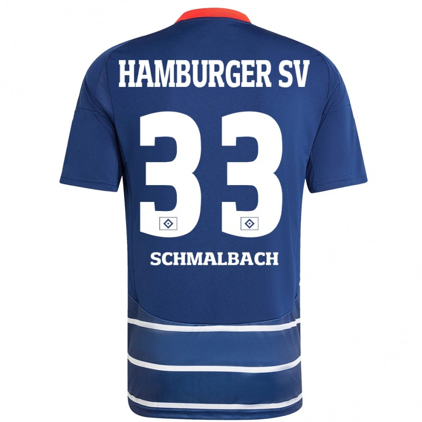 Danxen Kid Sebastian Schmalbach #33 Dark Blue Away Jersey 2024/25 T-Shirt