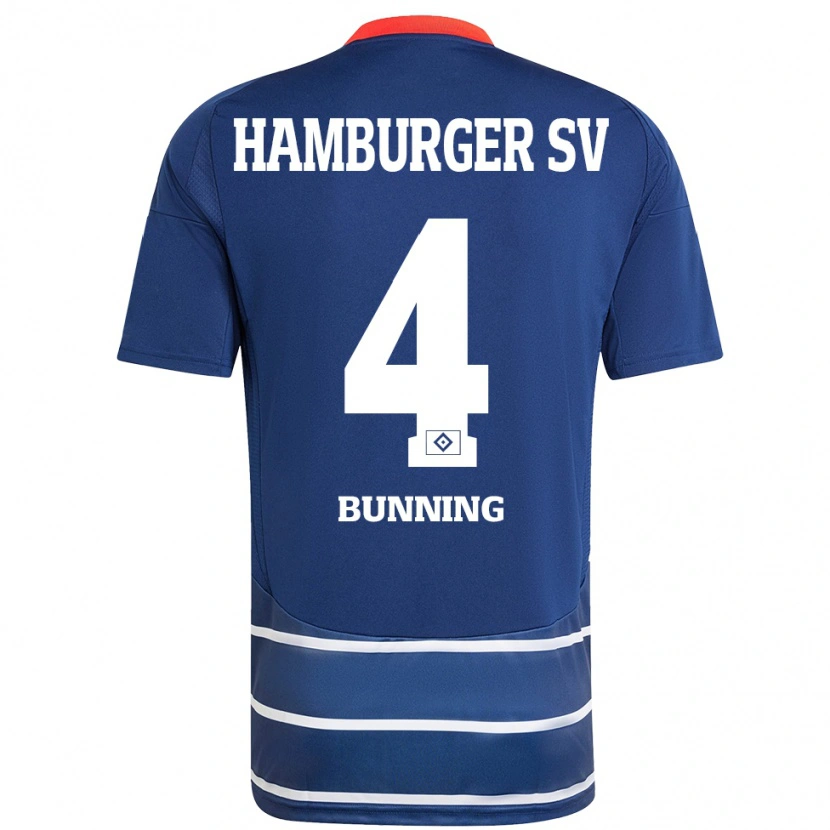 Danxen Kid Melina Bünning #4 Dark Blue Away Jersey 2024/25 T-Shirt