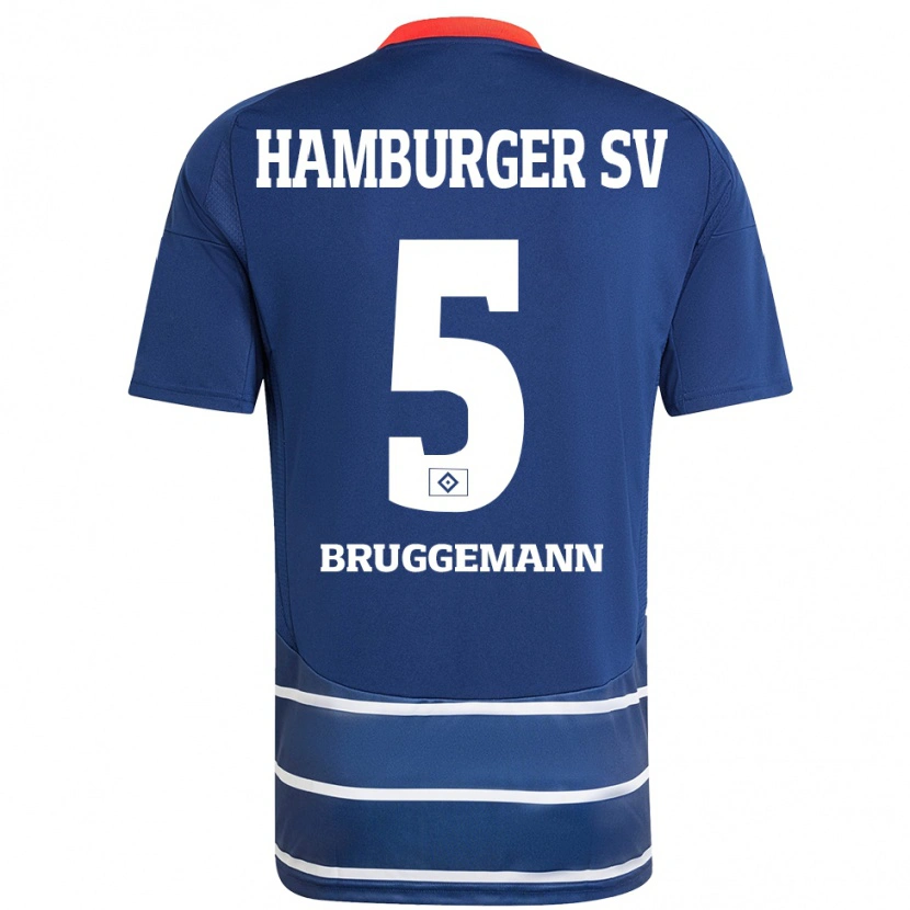 Danxen Kid Nina Brüggemann #5 Dark Blue Away Jersey 2024/25 T-Shirt