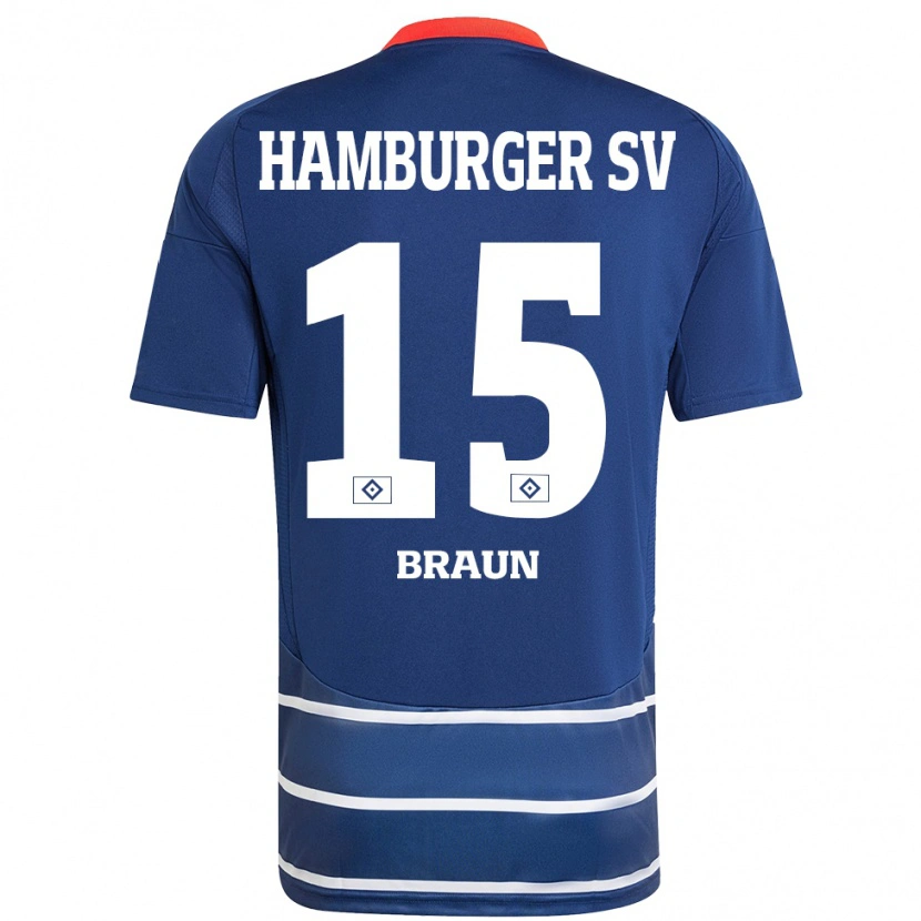 Danxen Kid Jana Braun #15 Dark Blue Away Jersey 2024/25 T-Shirt