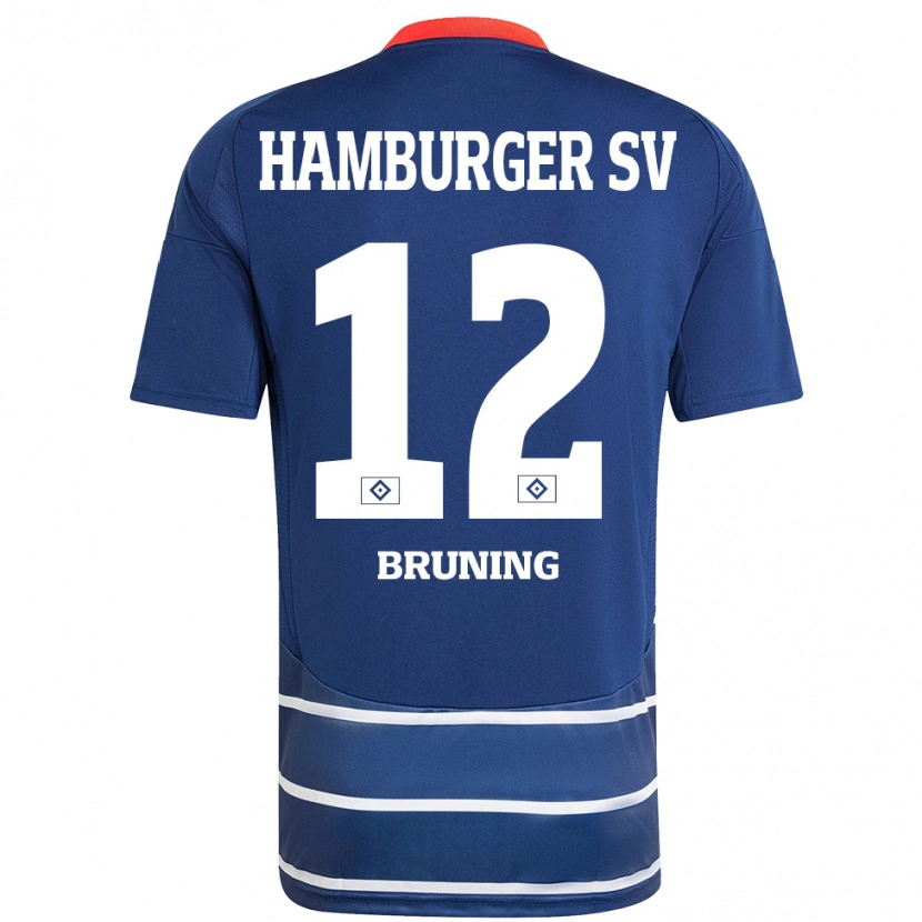 Danxen Kid Malte Brüning #12 Dark Blue Away Jersey 2024/25 T-Shirt