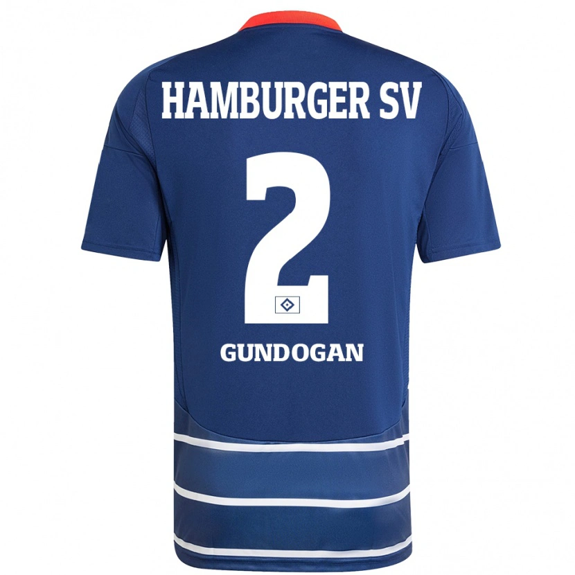 Danxen Kid Haci Gündogan #2 Dark Blue Away Jersey 2024/25 T-Shirt